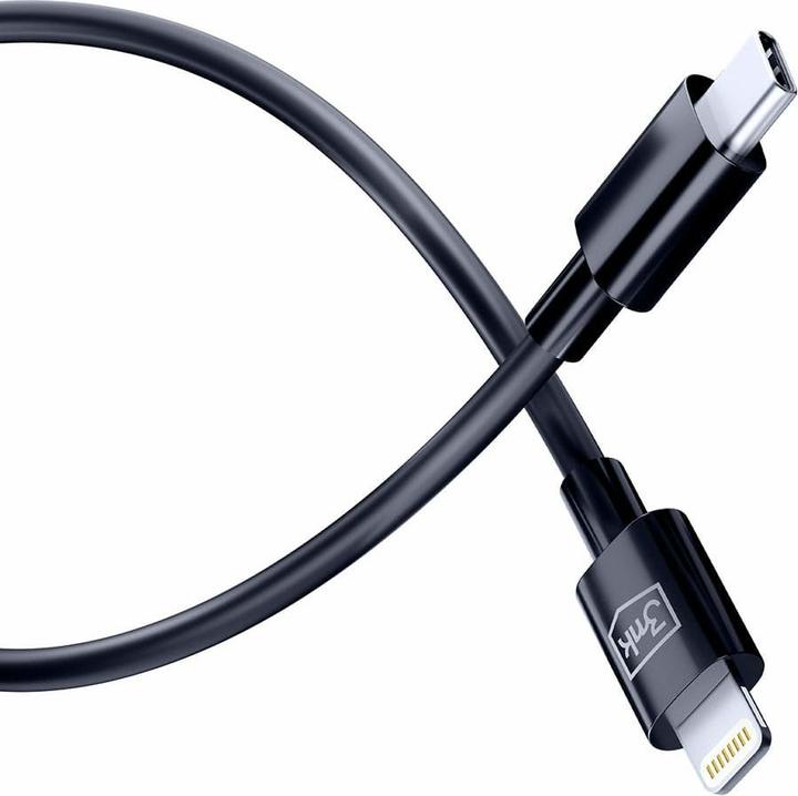 Produktbild 3MK Hyper Cable USB-C - Lightning 20W 1.2m Czarny/Black Kabel (1.20 m, USB 3.2 Gen 1, 20 W)