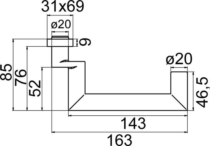Produktbild Dormakaba Türdrücker-Halbgarnituren OGRO 8907 A FS (Türgriff)