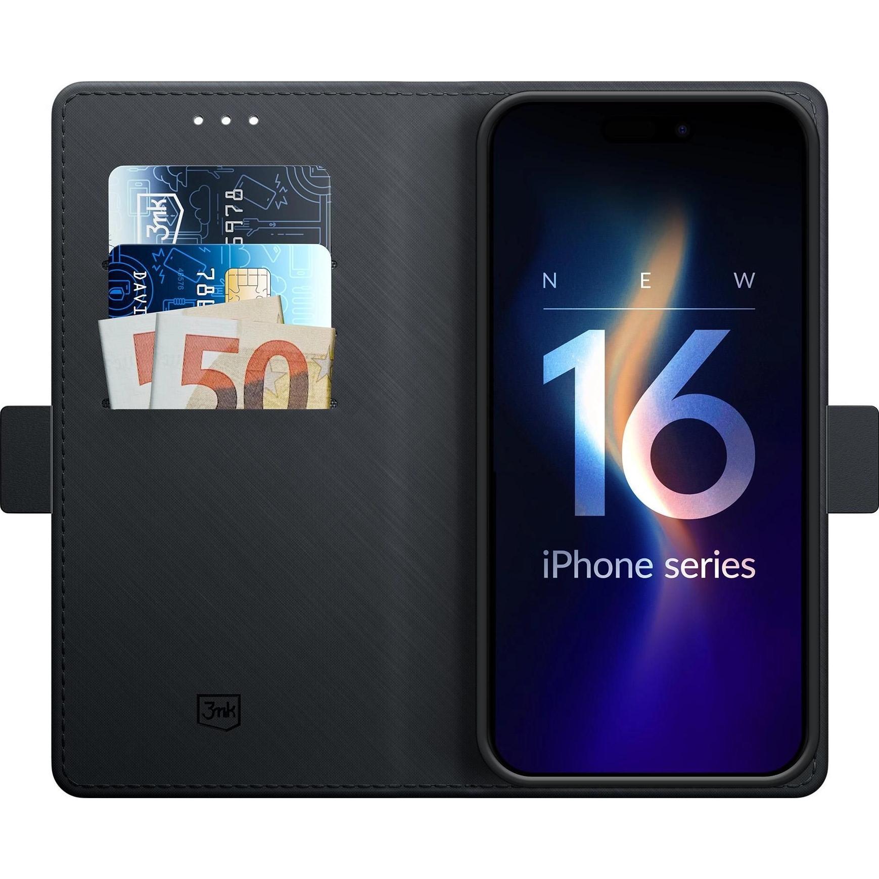 Thumbnail - 3MK Wallet Case iPhone 16 Pro 6.3" (Apple iPhone 16 Pro), Smartphone Hülle, Schwarz