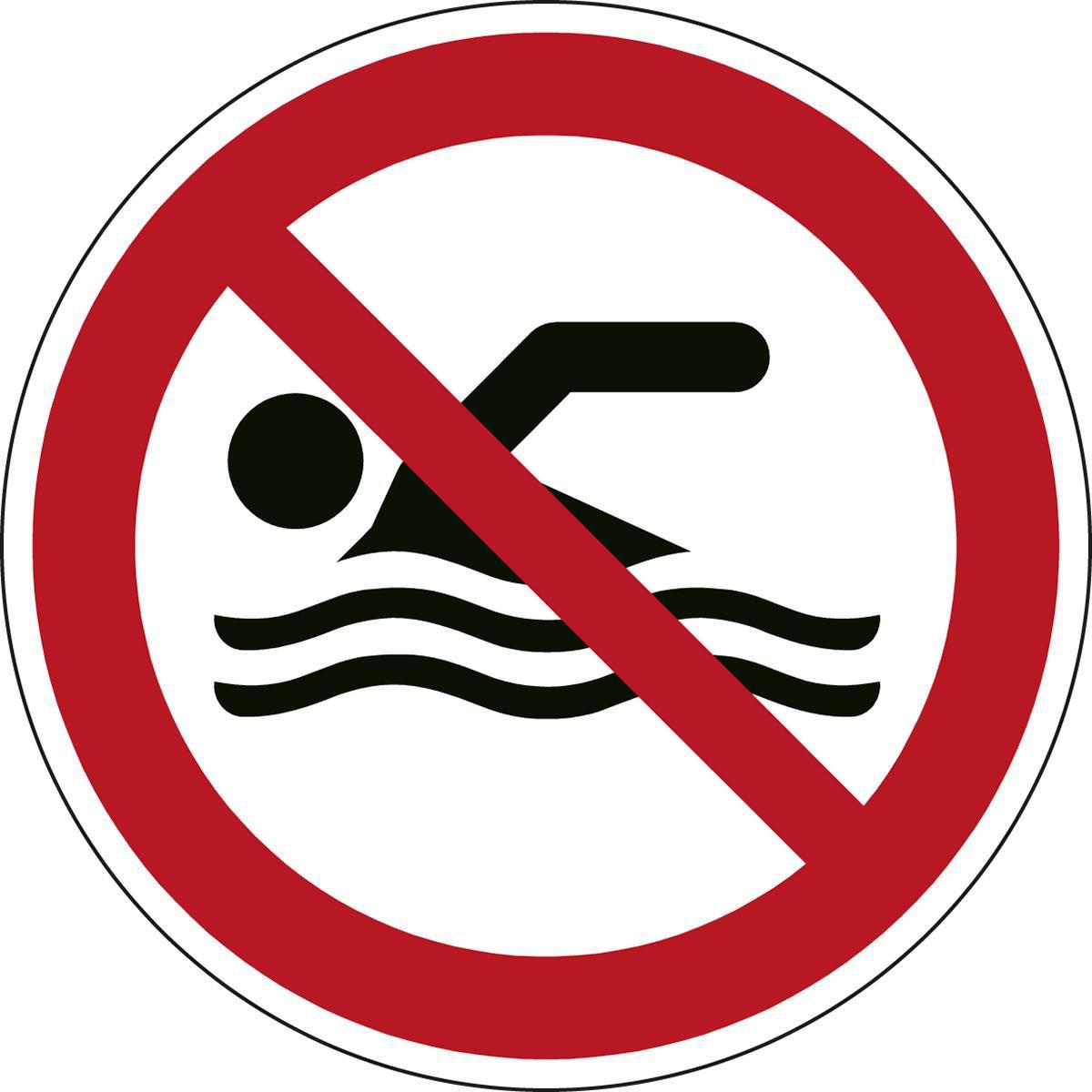 Brady, Informationsschild, ISO-Sicherheitsschild - Schwimmen verboten