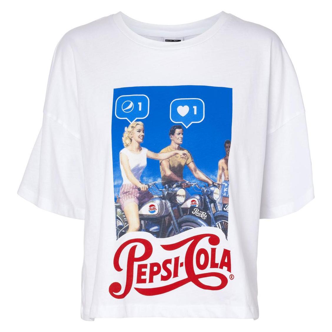 Noisy May, Damen, Shirts, Pepsi T-Shirt, Weiss, (M)