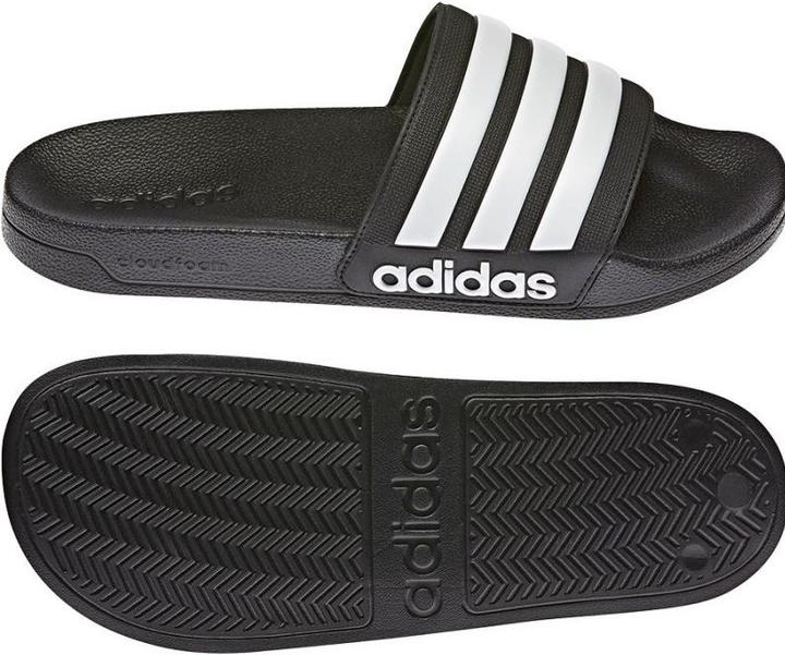 Actual product image Adidas ADILETTE SHOWER,CBLACK/FTWWHT/CBLAC CBLACK/FTWWHT/CBLACK Size: 10 (44, 44 2/3, 44.5)