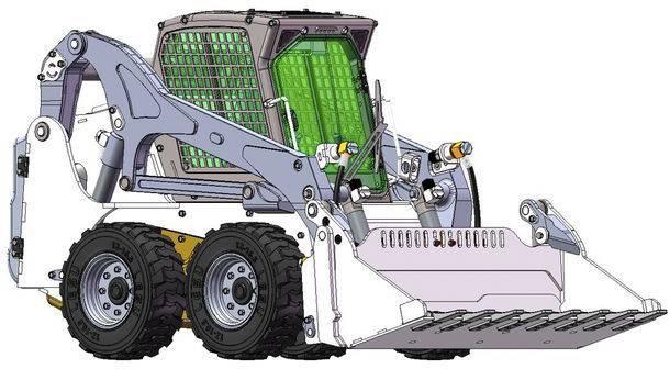 Actual product image Thicon Models 58500 Skid steer loader 1:14 electric RC functional model kit