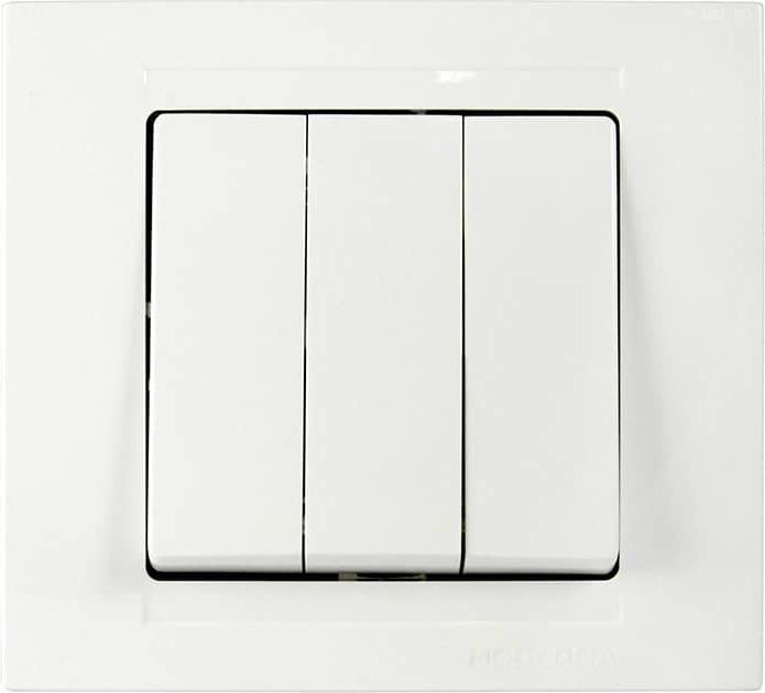 Immagine prodotto Gunsan Moderna Interruttore a 3 prese Serie di interruttori da incasso Bianco