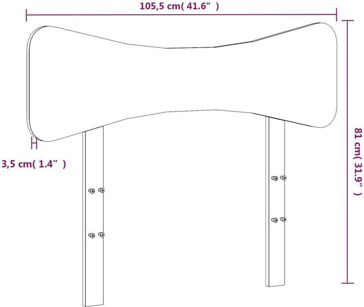 Produktbild vidaXL Kopfteil (105.50 x 3.50 x 81 cm)