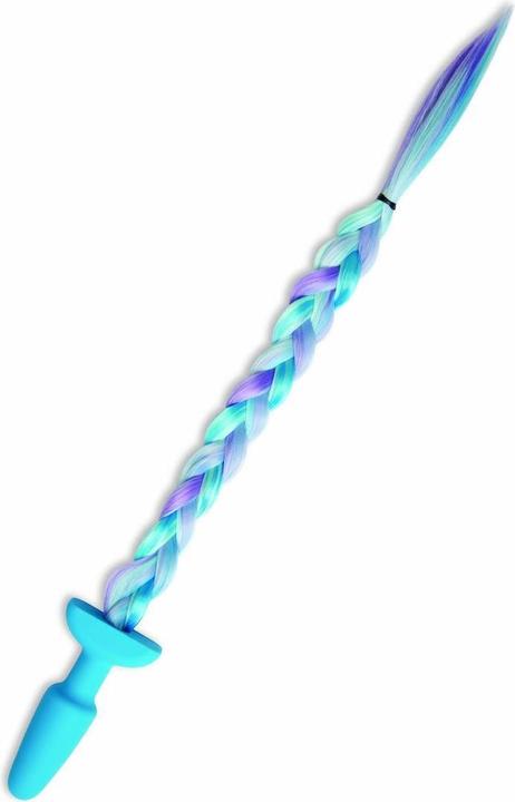 Actual product image Xgen Products whipsmart 4.9 inch silicone plug with play tails unicorn tail