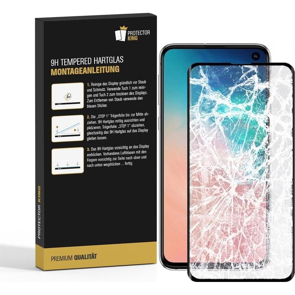 Thumbnail - Protectorking 1x echtes Tempered 9H Panzerhartglas 3D KLAR (1 Stück, Samsung Galaxy S10e), Smartphone Schutzfolie