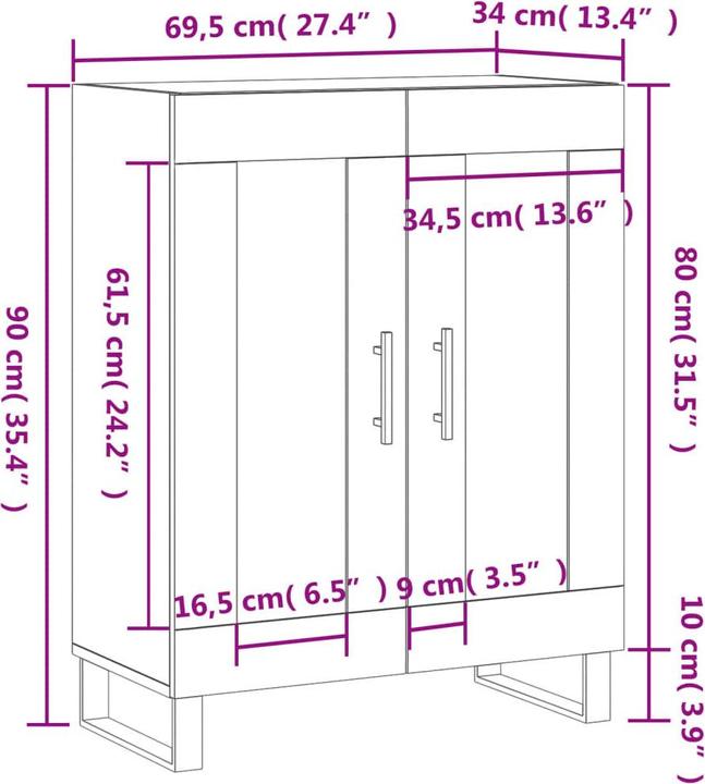 Image du produit vidaXL Yomaris (69.50 x 34 x 90 cm)