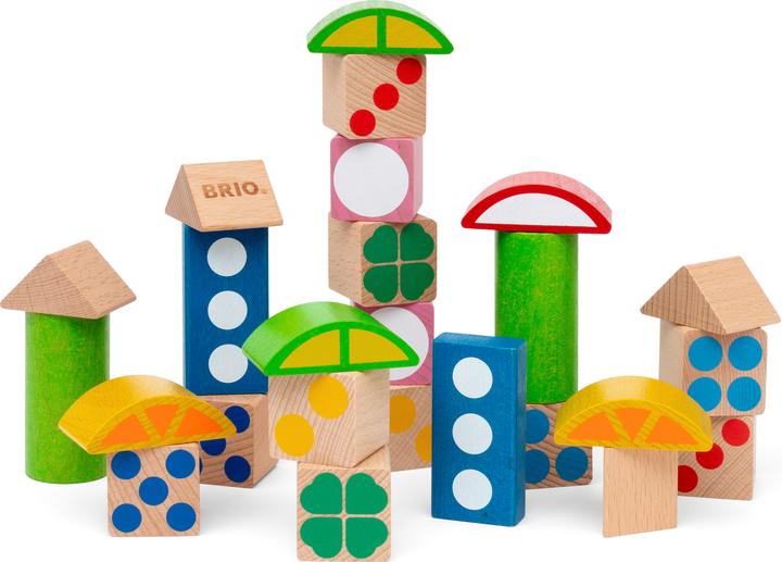 Brio 25 Patterned Wooden Blocks