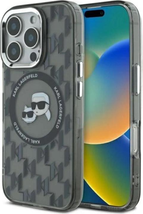 Produktbild Karl Lagerfeld KLHMP16LHMCKMHK iPhone 16 Pro 6.3" czarny/black IML Monogram Karl&Choupette Head MagS (Apple iPhone 16 Pro)