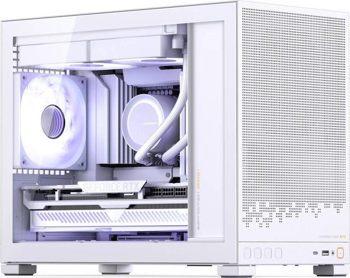 Produktbild Jonsbo D32 STD White PC-Gehäuse, Mini-Gehäuse, mATX, Tempered Glass - weiss (mATX, Mini-ITX)