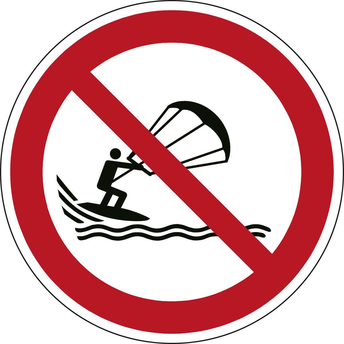Brady, Sicherheitskennzeichnung, ISO-Sicherheitsschild - Kitesurfen verboten