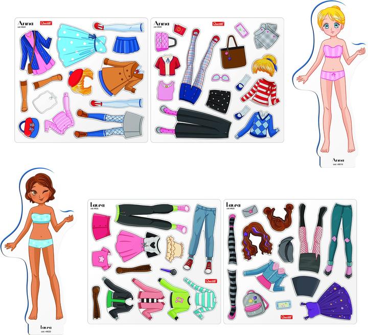 Immagine prodotto Quercetti Magnetische Anziehpuppen - Beste Freundinnen (Francese, Inglese, Italiano, 5 - 9 anni)