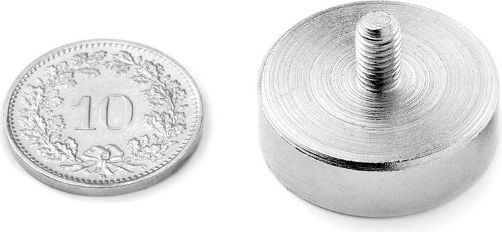 Actual product image Supermagnete Pot magnet with threaded stud (1x)