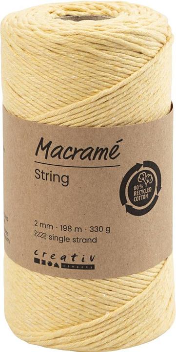 Immagine prodotto Creativ Company Cordoncino di cotone da 2 mm giallo chiaro