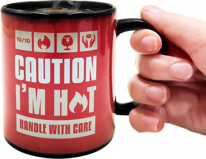 Actual product image Mad Monkey Caution I am Hot" mug - with colour change (300 ml, 1x)
