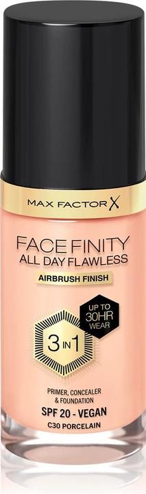 Produktbild Max Factor Facefinity All Day Flawless 3 In 1 Foundation C30-Porcelain 30ml (C30 Porcelain)