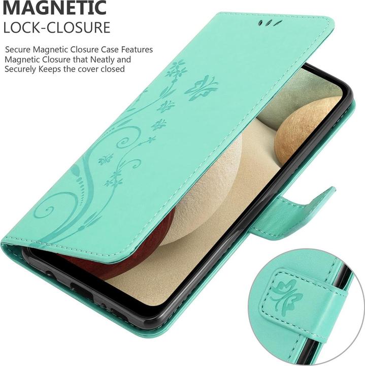 Actual product image Cadorabo Flower Book Cover (Samsung Galaxy A12)