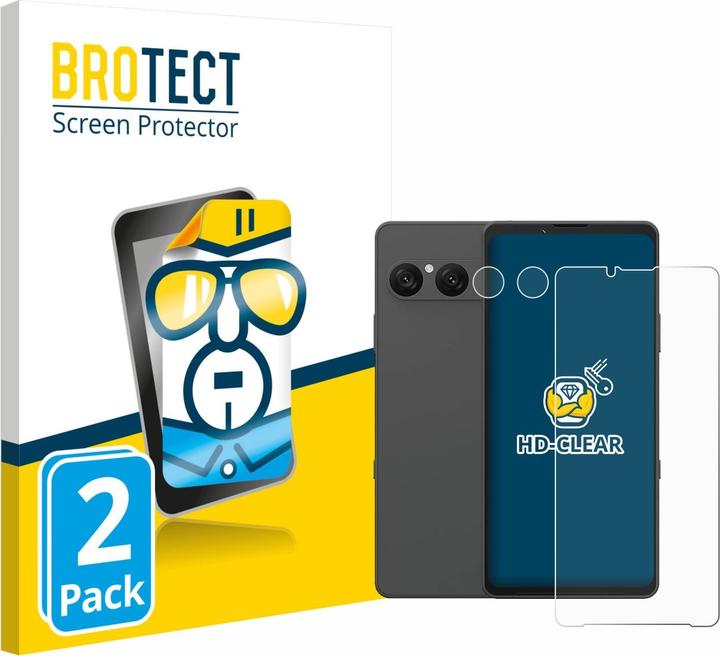 Produktbild BROTECT Schutzfolie für Sony Xperia 10 VII (Display+Kamera) Displayschutz Displayschutzfolie Folie Klar (2 Stk., Sony Xperia 10 II)