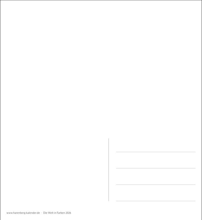 Image du produit Harenberg Die Welt in Farben Postkartenkalender 2026 - Kalender mit 53 Postkarten (Couverture rigide, Allemand)