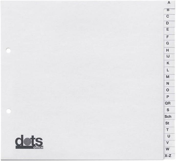 Dots Ordnerregister Halbformat, Überbreite A-Z weiss 20-teilig, 5 Satz