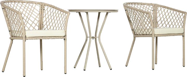 Actual product image Outsunny Wicker garden chair set