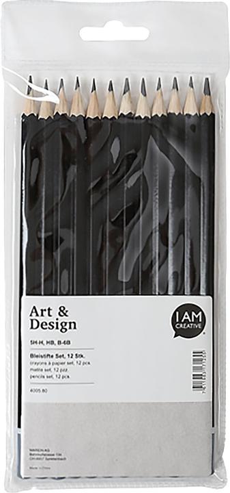 Actual product image I Am Creative Pencils (B, H, 2H, 5B, 4h, 6B, 2B, 4B, 3H, 3B, 5H, HB, 12 x)
