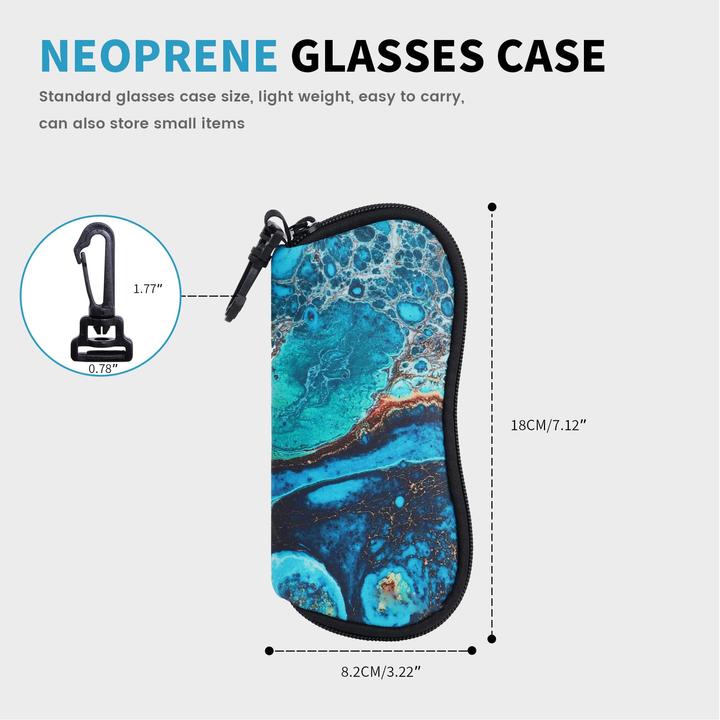 Produktbild Only-Bags.Store 2-teiliges weiches Sonnenbrillenetui,Neopren-Brillentasche mit Reissverschluss,Tragbare