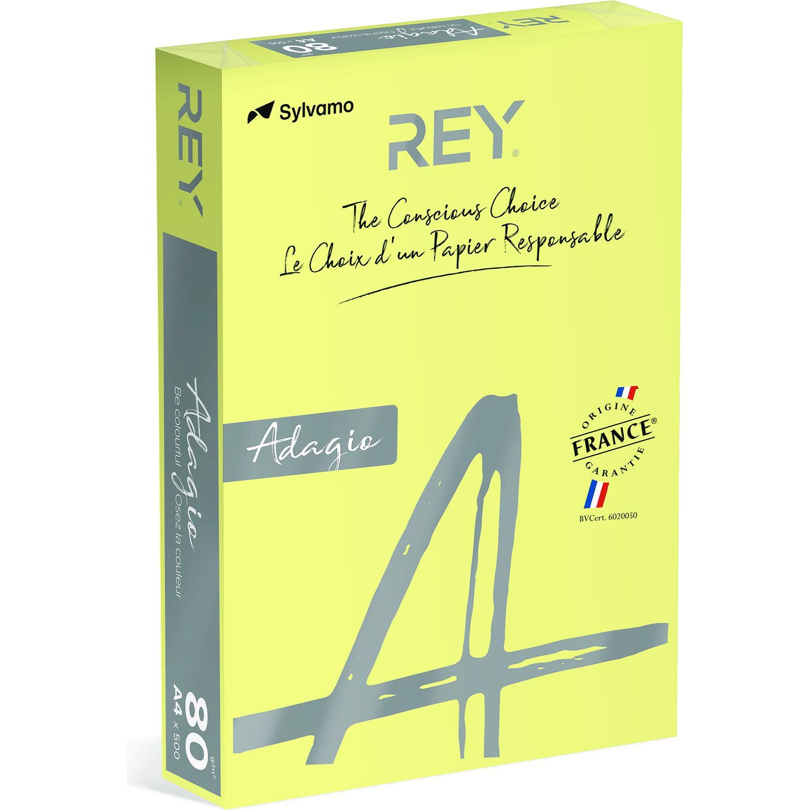 Rey Adagio XERO PAPIER ADAGIO A4 80gr KANARISCHEN GELB 03 (A4, 80 g/m²) (ADAGIO80X62)