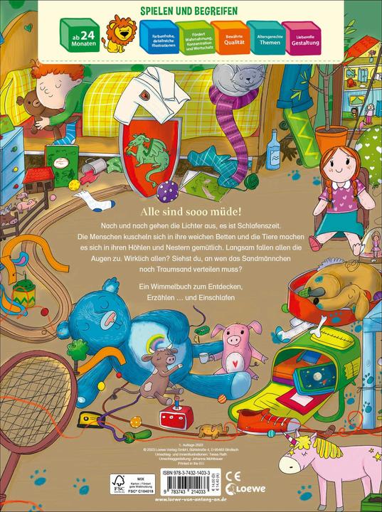 Produktbild Loewe Das grosse Gute-Nacht-Wimmelbuch (Deutsch, Tessa Rath, Loewe Wimmelbücher, 2023)
