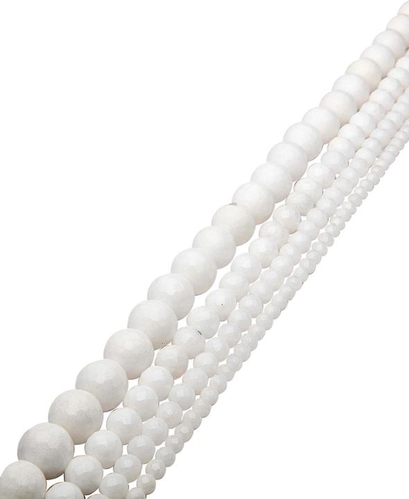 Image du produit Leyda Fil de jade blanc facetté