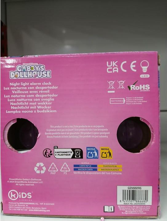 Image du produit Kids Licensing Gabbys Dolls House 3D Lampe mit Wecker