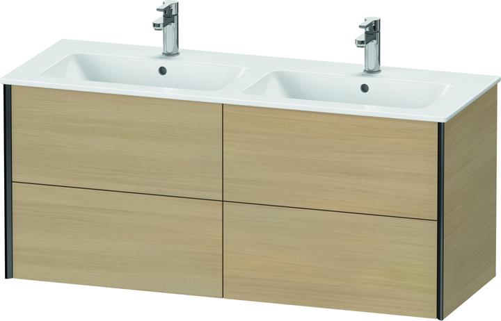 Actual product image Duravit XViu 4129 Vanity unit wall-mounted, 4 drawers, for double wash basin ME by Starck 233613, 12 (128 x 48 x 56 cm)