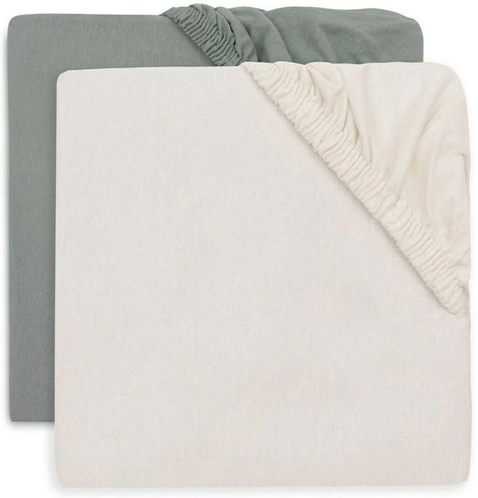 Jollein Fix-Leintuch Jersey 60 x 120 cm, Sea Green/Ivory (60 x 120 cm)