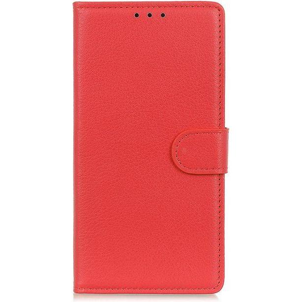 MU Classic Litchi Leder Bookcover Series (Xiaomi Mi 11i), Smartphone Hülle, Rot