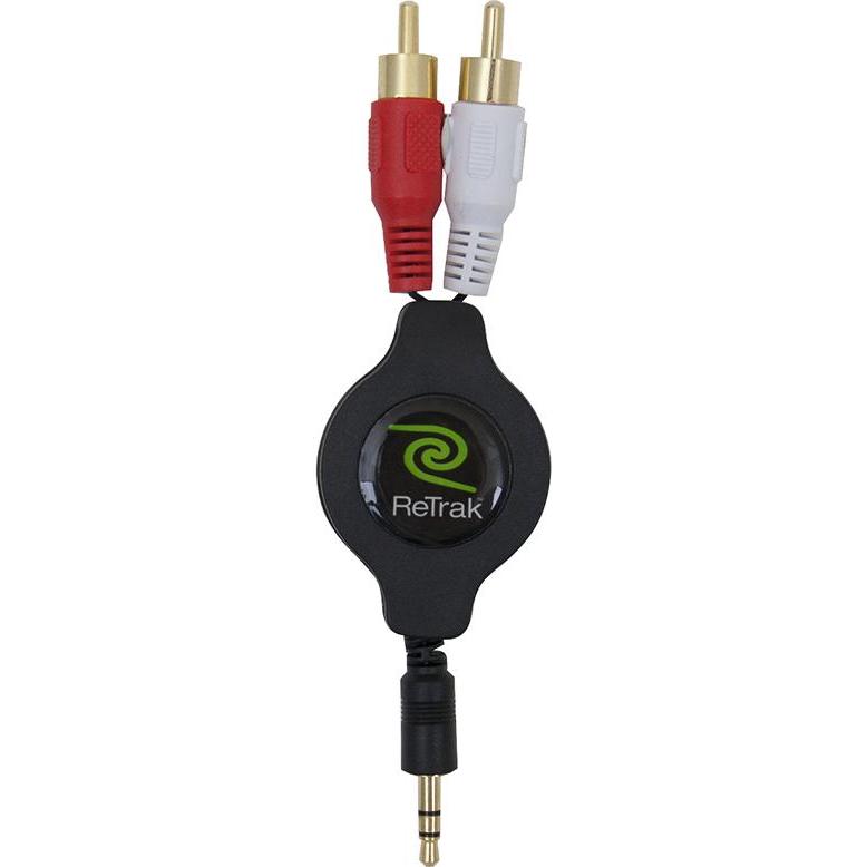 ReTrak EUCABLERCA35 cavo audio 1 m 3.5mm RCA Nero, Argento (1 m), Cavo audio