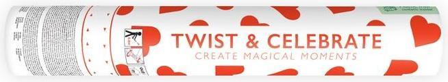 Actual product image Partydeco Confetti cannon with hearts red (1 Piece)