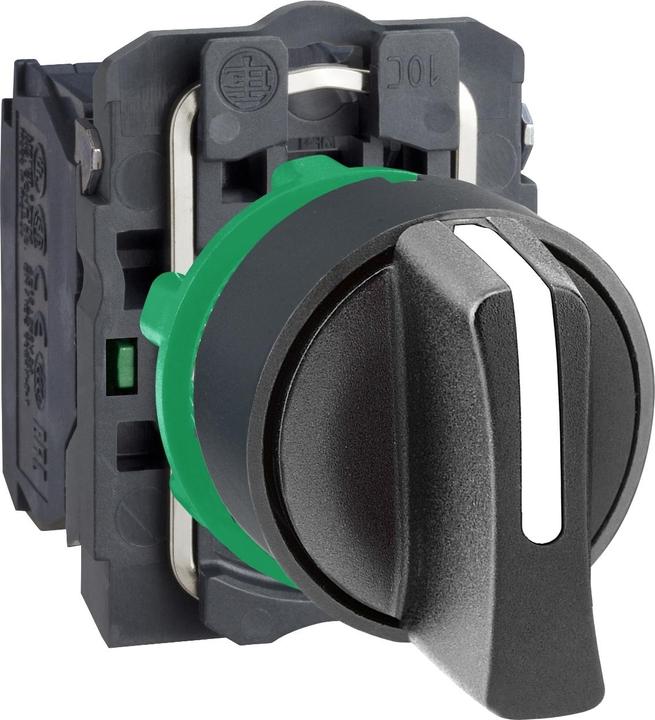 Produktbild Schneider Electric 3-Positionen-Schalterknopf 22 mm Schwarz 2Z verriegelnd (XB5AD33)