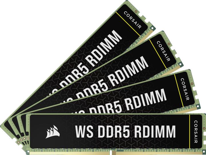 Actual product image Corsair DDR5, 6000MT/s 64GB 4x16GB RDIMM, Hynix Die, Single Rank, 40-40-40-77, AMD EXPO & Intel XMP 3.0, WS (4 x 16GB, 6000 MHz, DDR5 RAM, R-DIMM)