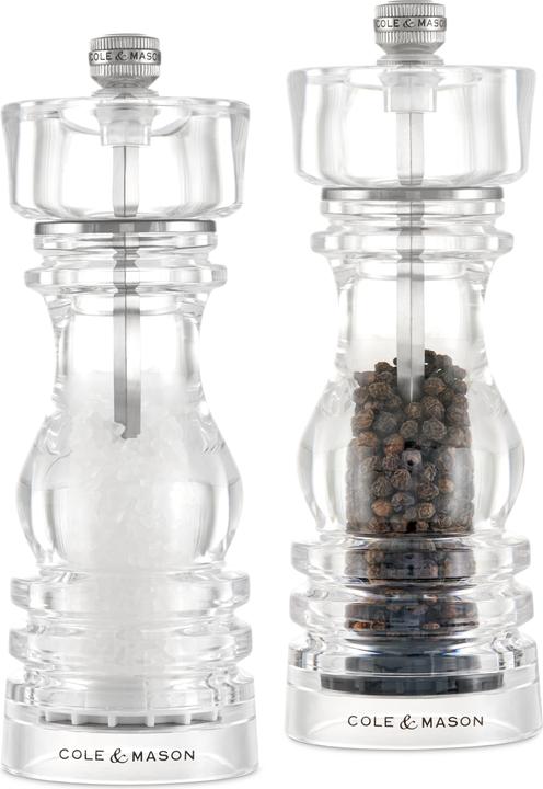 Salter BW12029BEU7 Olea - Macina sale e pepe, macinatura regolabile da fine a grossolana, meccanismo in ceramica, per salgemma e pepe in grani, spezie e condimenti, tappo extra incluso, beige