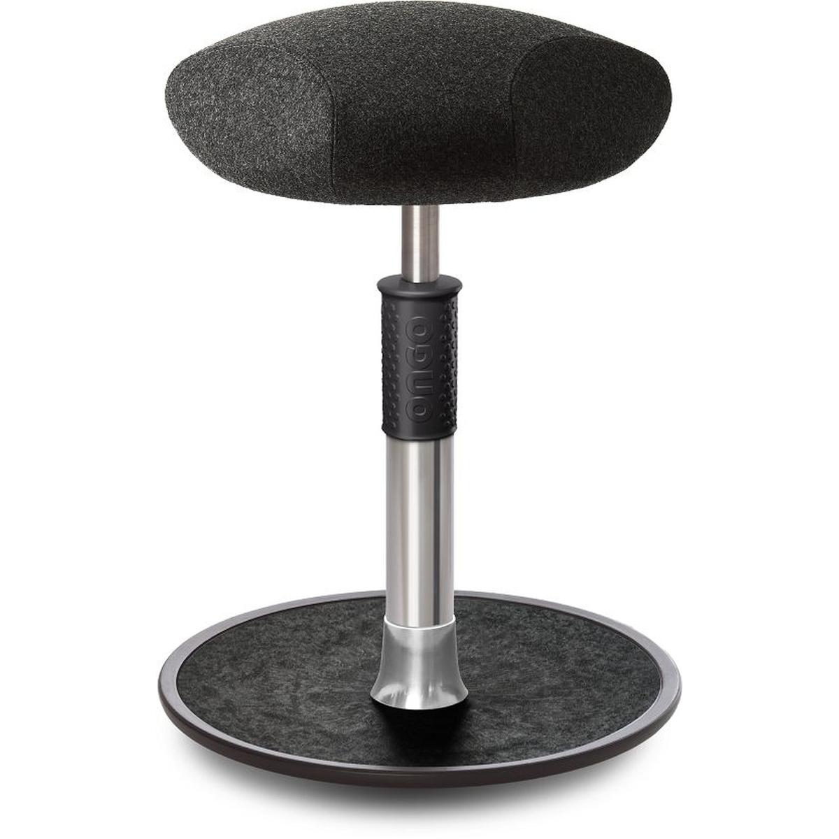 Ongo, Bürostuhl, Sitz- Stehhocker Free Regular Triangel kvadrat Divina Anthrazit chr. /schw.