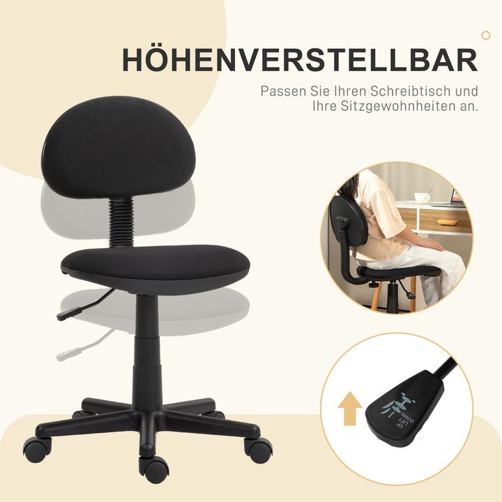 Produktbild Homcom Bürostuhl Polyester, Schaumstoff Schwarz