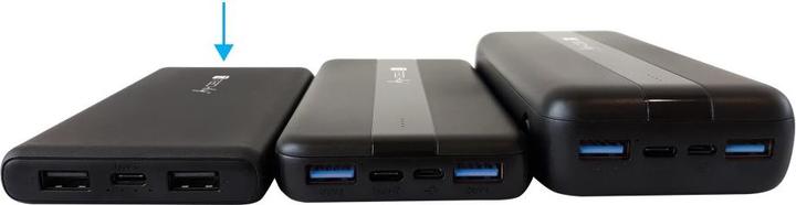 Productafbeelding Techly Power Bank Oplader 10000mAh 2x USB 1x USB-C met USB-C Kabel (10000 mAh, 10 W, 37 Wh)