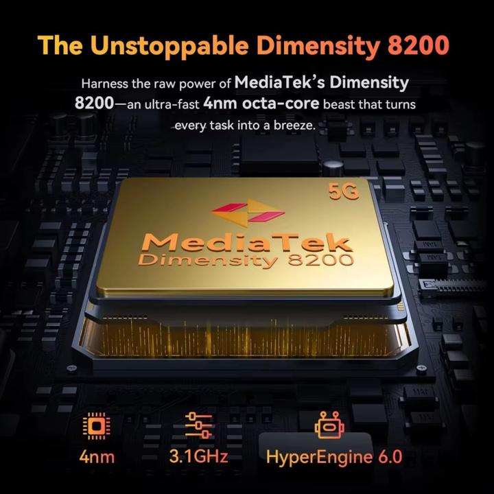 Immagine prodotto Cubot Smartphone mit 6,72 Zoll FHD+ 144Hz, 48GB RAM, 256GB ROM, 100MP Kamera, 10200mAh Akku, Android 14 (256 GB, Nero, 6.72", Doppia SIM, 5G)