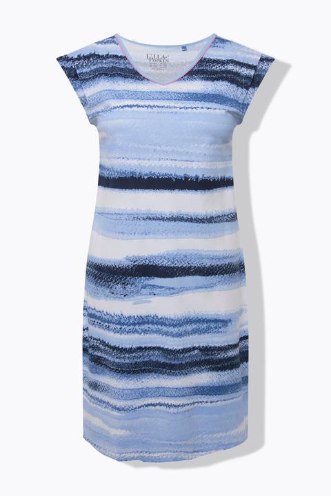 Immagine prodotto Ulla Popken Camicie da notte in confezione doppia con scollo a V e taglio smanicato in tinta unita/righe (46, 48)