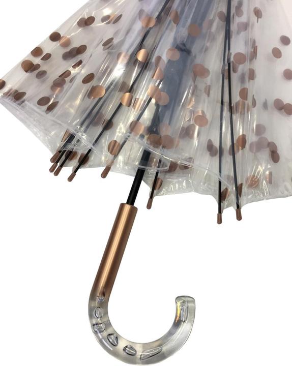 Actual product image CreaDiva SMATI umbrella transparent transparent with automatic stick umbrella (copper colour)
