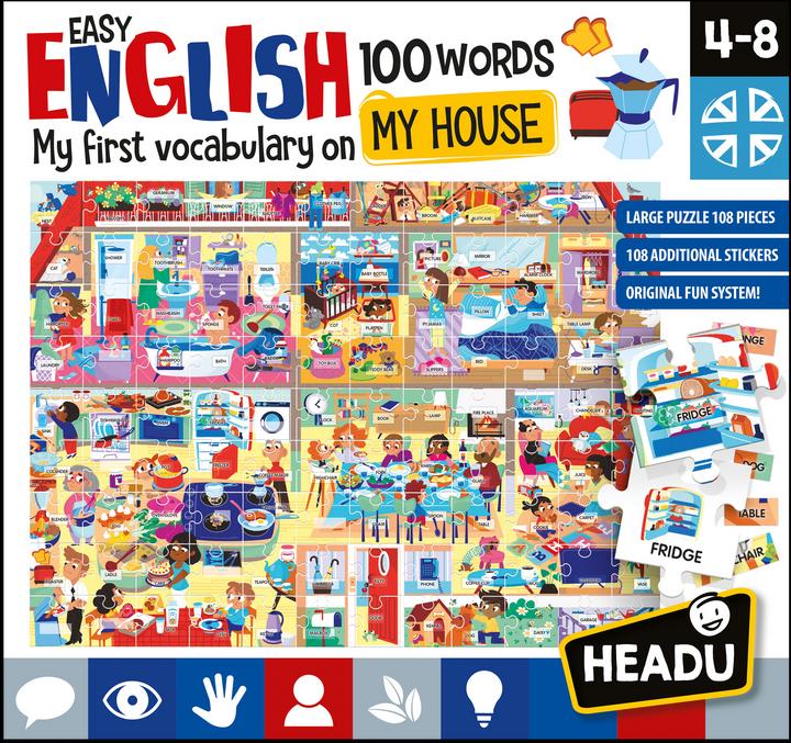 Actual product image Easy English 100 words My House (108 pieces)