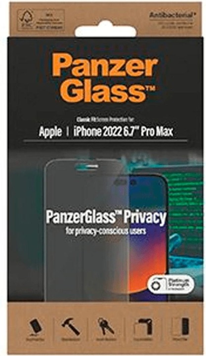 Actual product image PanzerGlass Classic Fit Privacy (1 Piece, Apple iPhone 14 Pro Max)