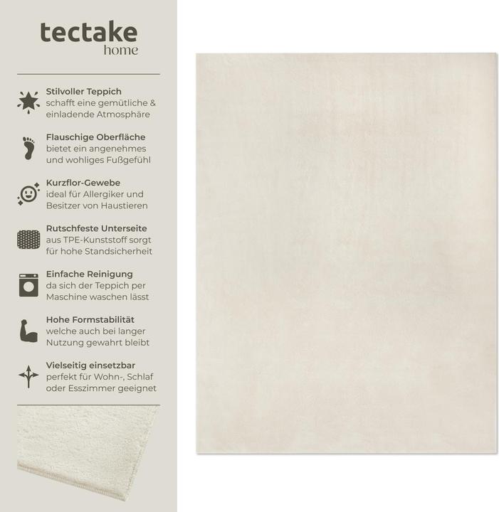 Produktbild tectake Kurzflorteppich Soft Zone (160 x 230 cm)