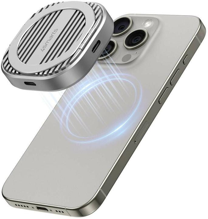 Actual product image 4smarts Magnetic SSD enclosure Kickstand MagSafe compatible grey